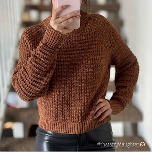 🤎 Universal Thread Chunky Knit Crewneck Sweater | Size S | Brown